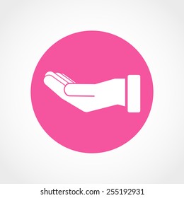 Hand Icon Isolated on White Background