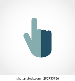 Hand Icon Isolated on White Background