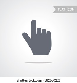 Hand Icon isolated on white Background.