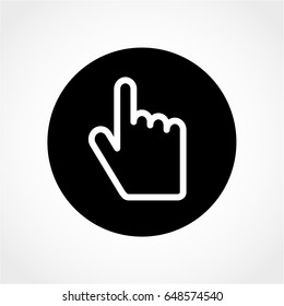 Hand Icon Isolated on White Background