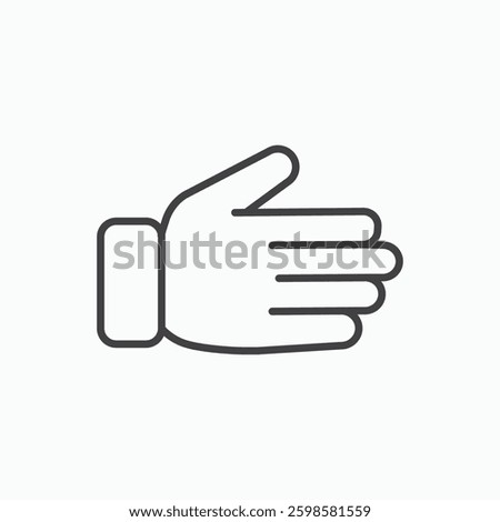 Hand icon isolated on white background