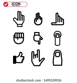 hand icon isolated sign symbol vector illustration - Collection of high quality black style vector icons
