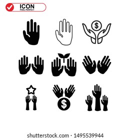 hand icon isolated sign symbol vector illustration - Collection of high quality black style vector icons
