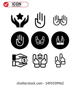 hand icon isolated sign symbol vector illustration - Collection of high quality black style vector icons
