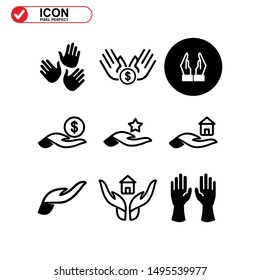 hand icon isolated sign symbol vector illustration - Collection of high quality black style vector icons
