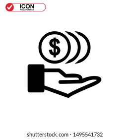 hand icon isolated sign symbol vector illustration - high quality black style vector icons
