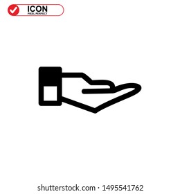 hand icon isolated sign symbol vector illustration - high quality black style vector icons
