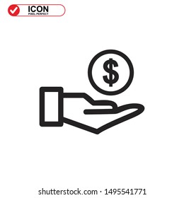 hand icon isolated sign symbol vector illustration - high quality black style vector icons
