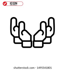 hand icon isolated sign symbol vector illustration - high quality black style vector icons
