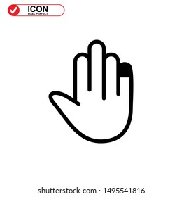 hand icon isolated sign symbol vector illustration - high quality black style vector icons

