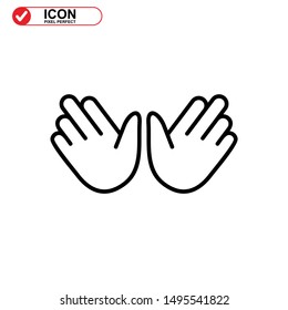 hand icon isolated sign symbol vector illustration - high quality black style vector icons
