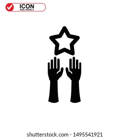 hand icon isolated sign symbol vector illustration - high quality black style vector icons
