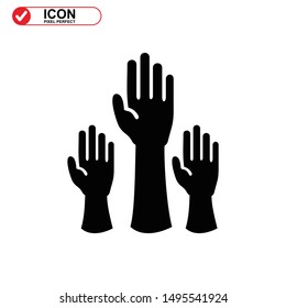 hand icon isolated sign symbol vector illustration - high quality black style vector icons
