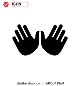 hand icon isolated sign symbol vector illustration - high quality black style vector icons
