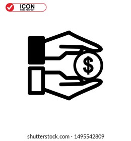 hand icon isolated sign symbol vector illustration - high quality black style vector icons
