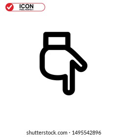 hand icon isolated sign symbol vector illustration - high quality black style vector icons

