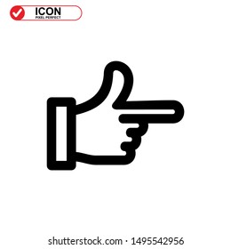 hand icon isolated sign symbol vector illustration - high quality black style vector icons
