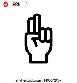 hand icon isolated sign symbol vector illustration - high quality black style vector icons
