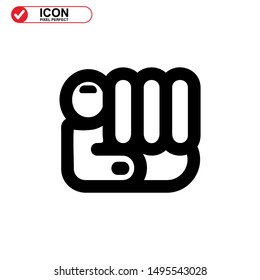 hand icon isolated sign symbol vector illustration - high quality black style vector icons
