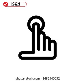 hand icon isolated sign symbol vector illustration - high quality black style vector icons
