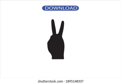 hand icon or large quality logo symbol