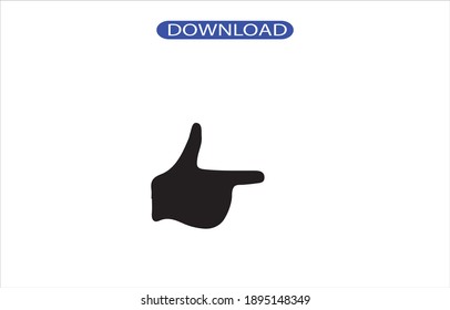 hand icon or large quality logo symbol