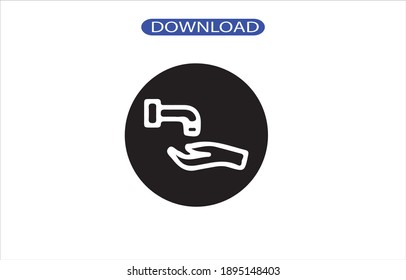 hand icon or large quality logo symbol