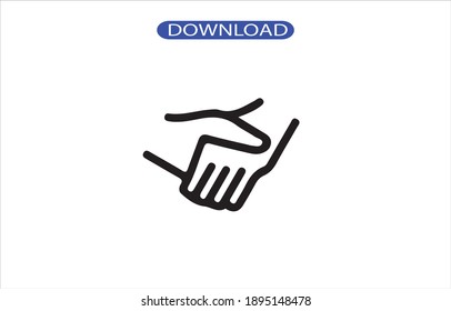 hand icon or large quality logo symbol