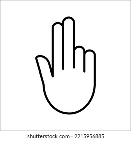 hand icon, limb on white background