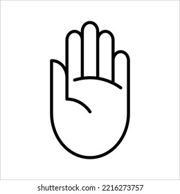 hand icon, limb on white background