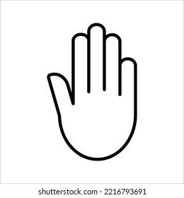 Handsymbol, Gliedmaßen auf weißem Hintergrund