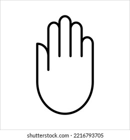 hand icon, limb on white background