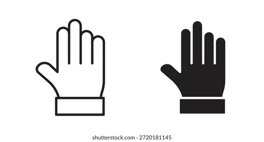Handsymbol im Liniendesign. Einfacher Symbolvektor