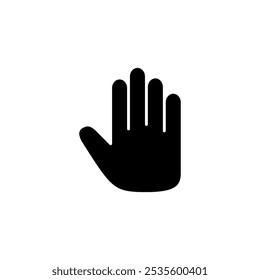 Diseño del logotipo del icono de la mano. signo de la mano y símbolo. palma