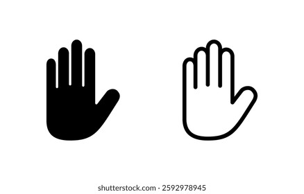 Hand icon logo design. hand sign and symbol. palm