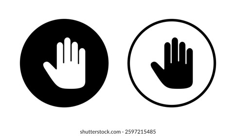 Hand icon logo design. hand sign and symbol. palm