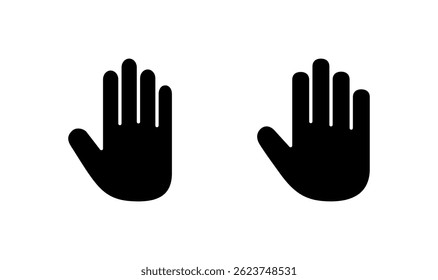 Hand icon logo design. hand sign and symbol. palm