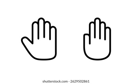 Hand icon logo design. hand sign and symbol. palm