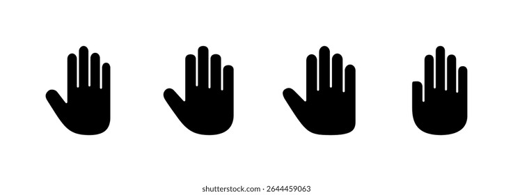 Hand icon logo design. hand sign and symbol. palm
