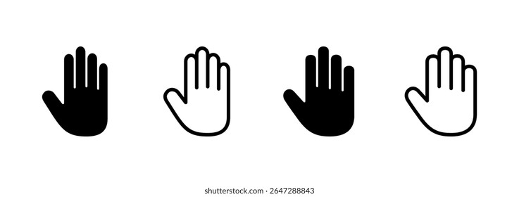 Hand icon logo design. hand sign and symbol. palm