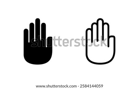 Hand icon logo design. hand sign and symbol. palm