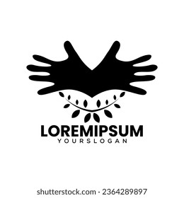 plantilla de diseño de logotipo de iconos de mano