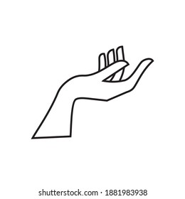 hand icon logo design vector illustration