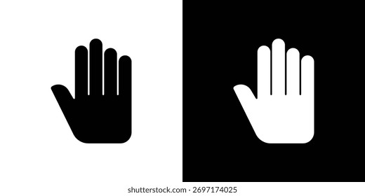 Icono de la mano, logotipo Elementos de Diseños gráficos