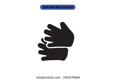 Hand icon or logo high resolution