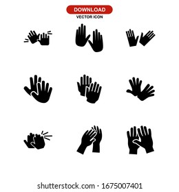 icono de mano o logotipo símbolo de signo aislado ilustración vectorial - Colección de iconos vectoriales de estilo negro de alta calidad
