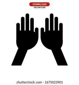 hand icon or logo isolated sign symbol vector illustration - high quality black style vector icons
