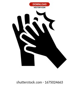 hand icon or logo isolated sign symbol vector illustration - high quality black style vector icons
