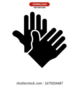 hand icon or logo isolated sign symbol vector illustration - high quality black style vector icons
