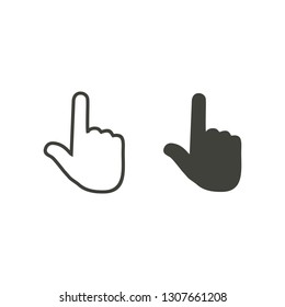 Hand icon logo on white background